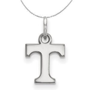 Sterling Silver U. of Tennessee XS (Tiny) Initial T Necklace - 24 Inch